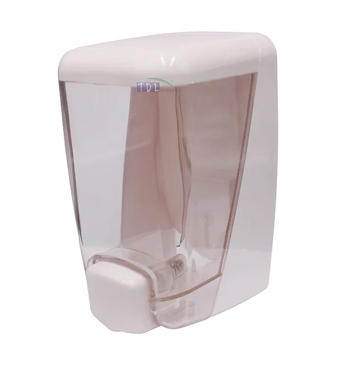 New White Plastic Liquid Wall Mounted Manual Bulk Hand Soap Dispenser