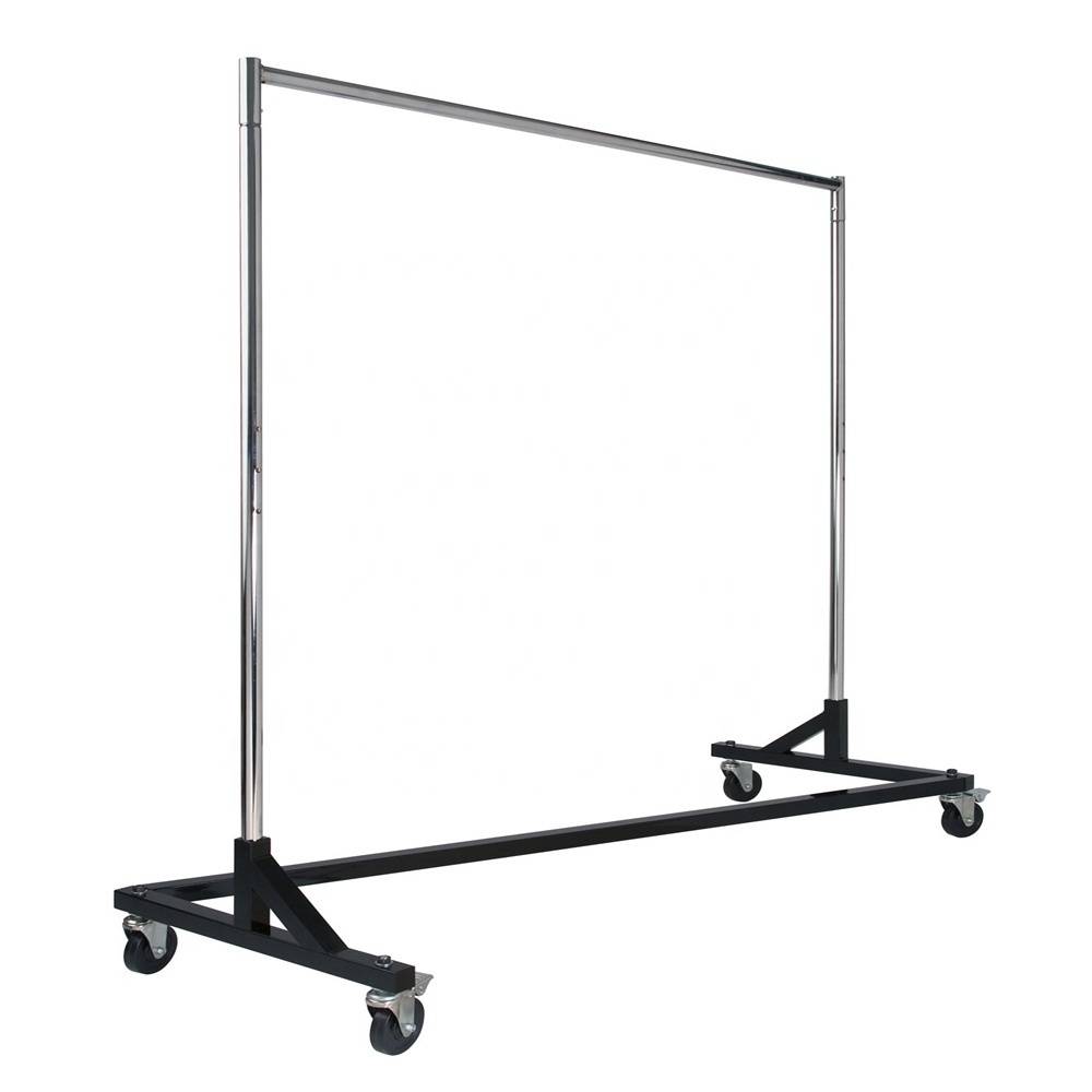 Rolling Clothing Garment Z Rack for Displaying Clothing