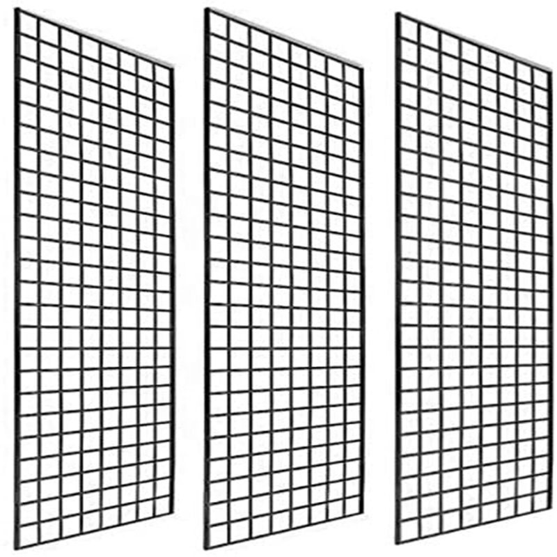 2'x6' Perfect Black Wire Mesh Metal Grid Wall Panels for Retail Display