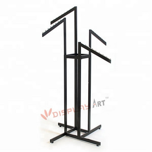 4 arm Adjustable Metal garment rack for clothes shop