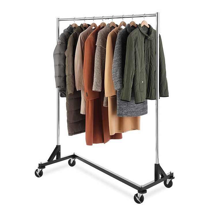 Rolling Clothing Garment Z Rack for Displaying Clothing