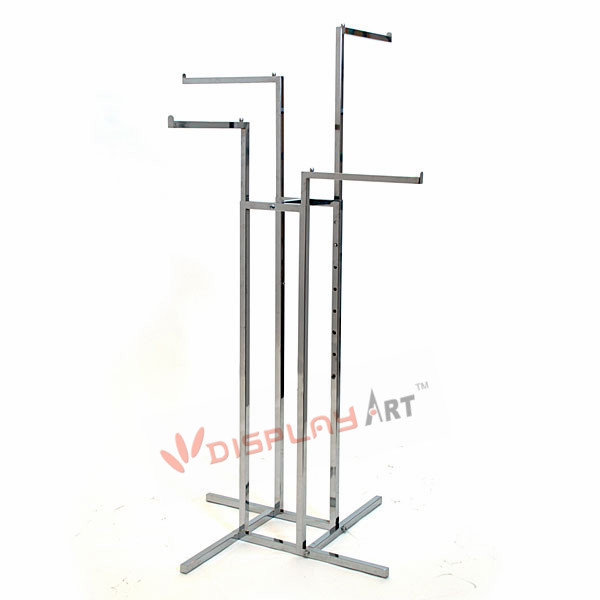 4 way display garment retail clothing rack for shop