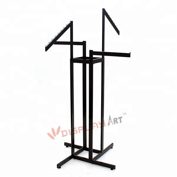 4 arm Adjustable Metal garment rack for clothes shop