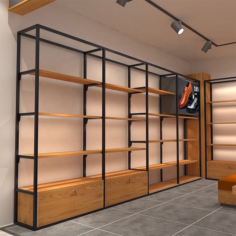 Customized shelves racking storage wooden store retail exhibition perfume cosmetic display shelf cabinet showcase rack