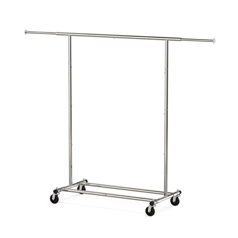 Simple Houseware Heavy Duty Chrome  Collapsible Clothing Garment Rack