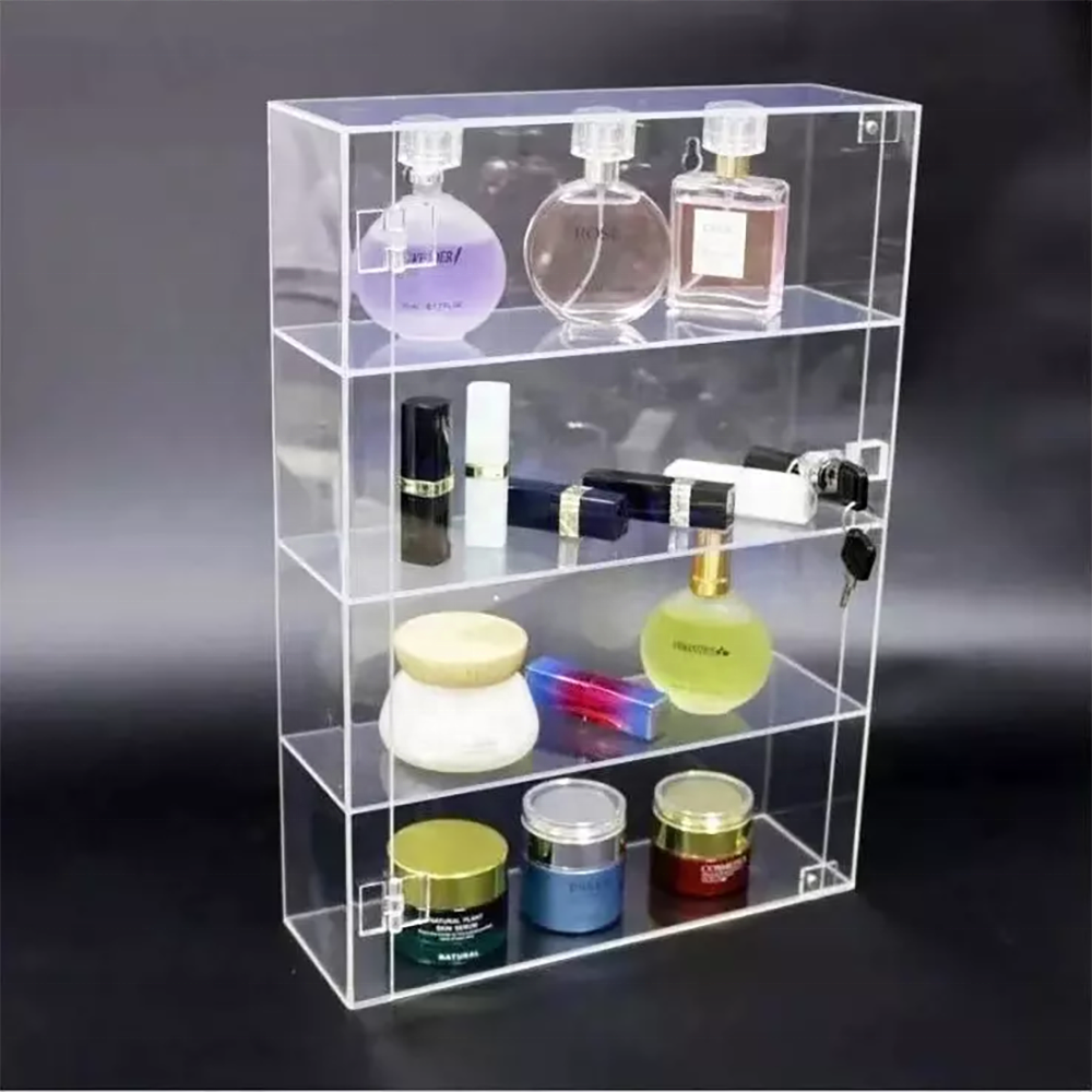 Custom Locking Acrylic Display Cabinet Locking Acrylic Showcase Clear Acrylic Display Case With Lock