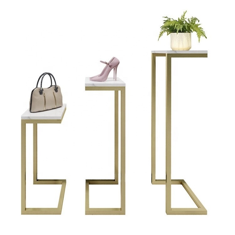 Hot Selling Modern Simple Floor Standing Hanger Shoe Bag Shelf Clothing Store Boutique Display Rack