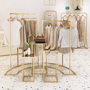 Hot Selling Modern Simple Floor Standing Hanger Shoe Bag Shelf Clothing Store Boutique Display Rack