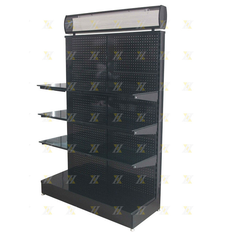 Shelving Gondola Unit Used Pegboard Display Stand Hardware Display Racks for Shops Heavy Duty Metal Powder Coating Powder Coated