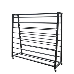 A-frame double-sided metal curtain display rack/fabric roll shop fitting