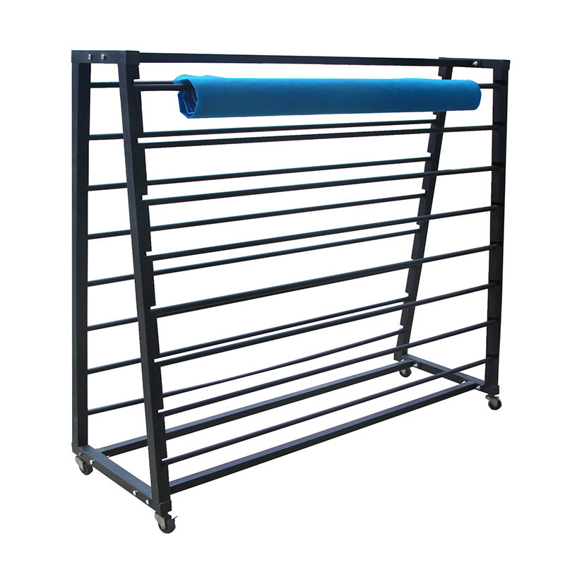 Custom Direct Selling Vertical Double-Sided Display Rack Silk Curtain Clothing Display Racks For Fabric Rolls