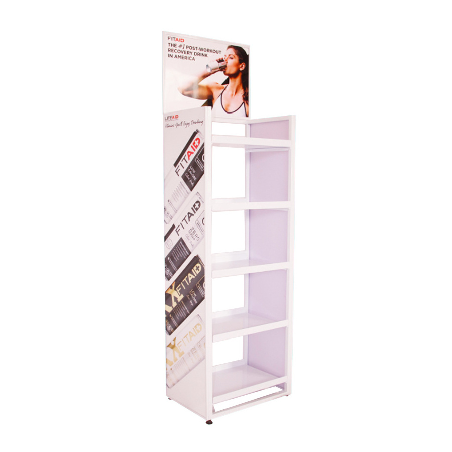 commercial supermarket  beverage soft drink retail store floor shelves display racks shelving display stand