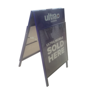 Retail Floor Portable With Handle Collapsible Both Sides A Frames Holder Board Advertising Showing Sign Display Stand