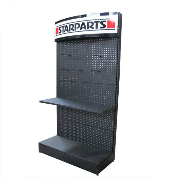 Shelving Gondola Unit Used Pegboard Display Stand Hardware Display Racks for Shops Heavy Duty Metal Powder Coating Powder Coated