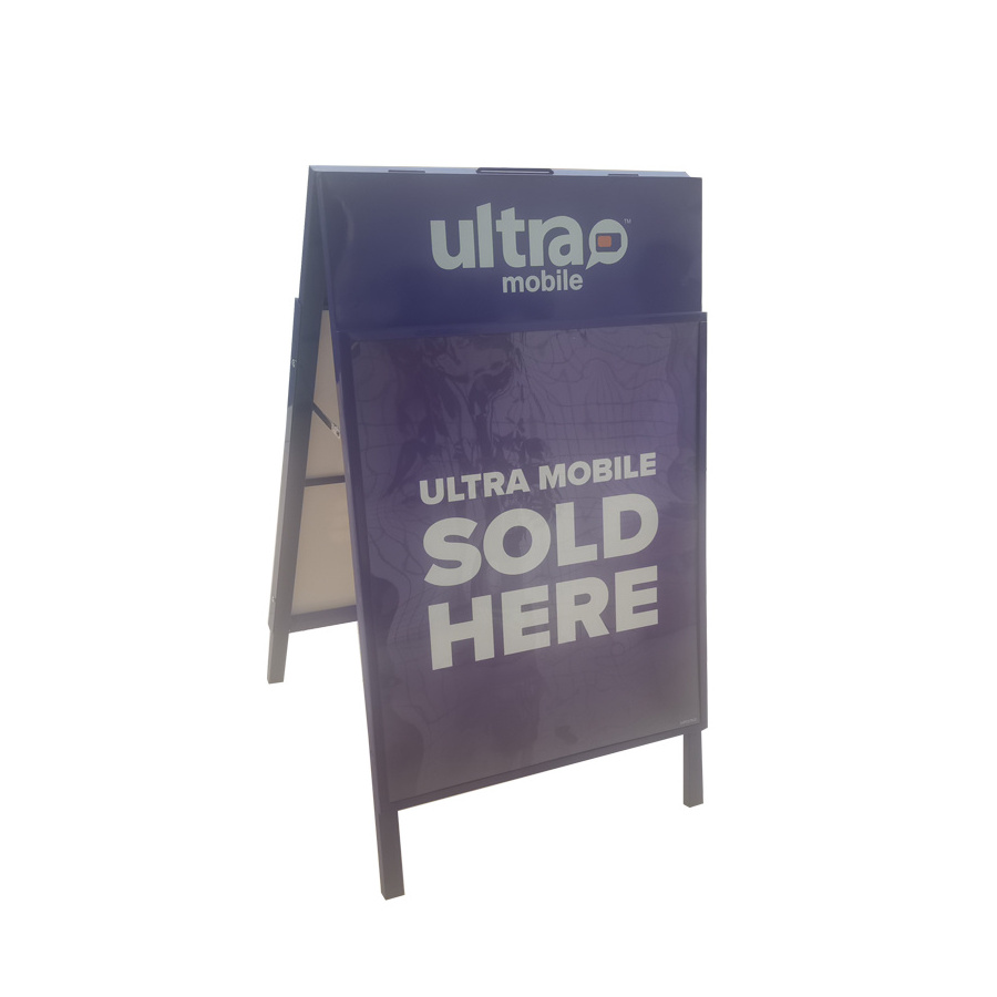 Retail Floor Portable With Handle Collapsible Both Sides A Frames Holder Board Advertising Showing Sign Display Stand