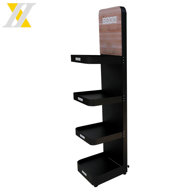 4 Layers retail coffee mug display rack/liquor rack display/metal wine bottle display rack