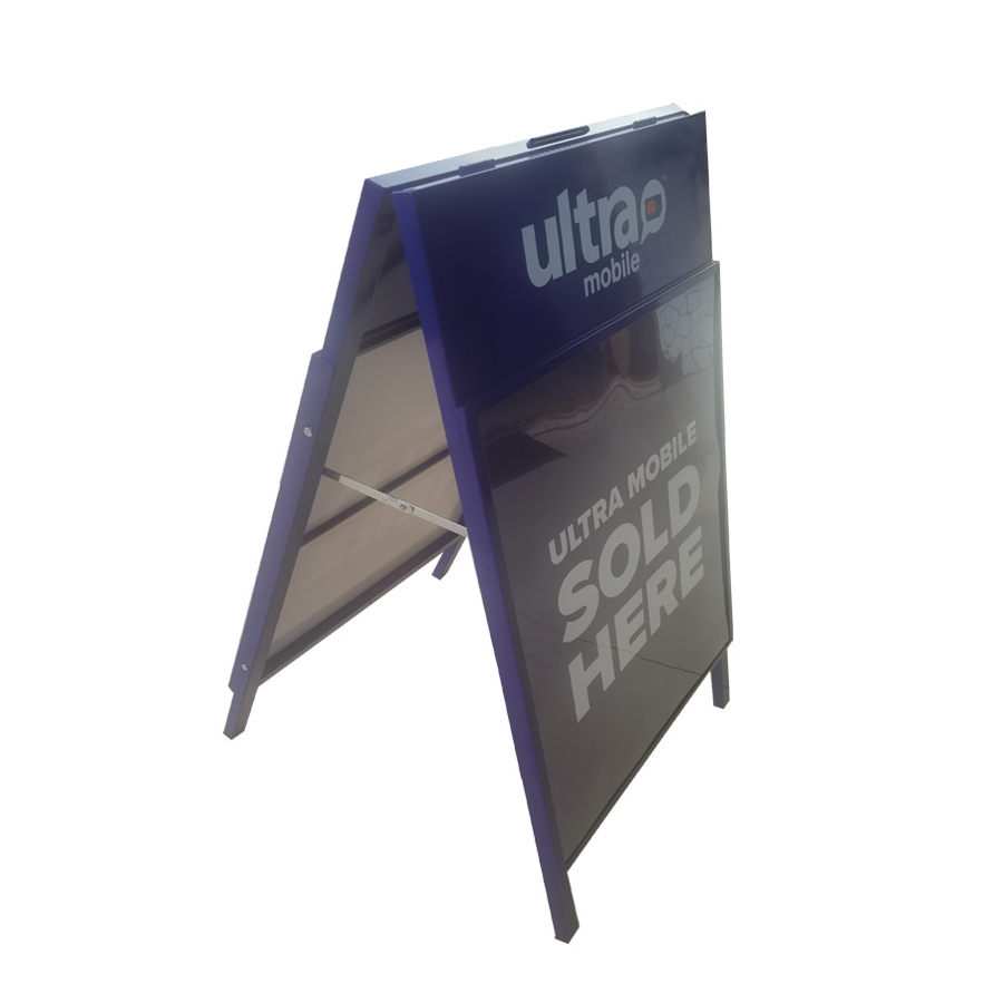 Retail Floor Portable With Handle Collapsible Both Sides A Frames Holder Board Advertising Showing Sign Display Stand