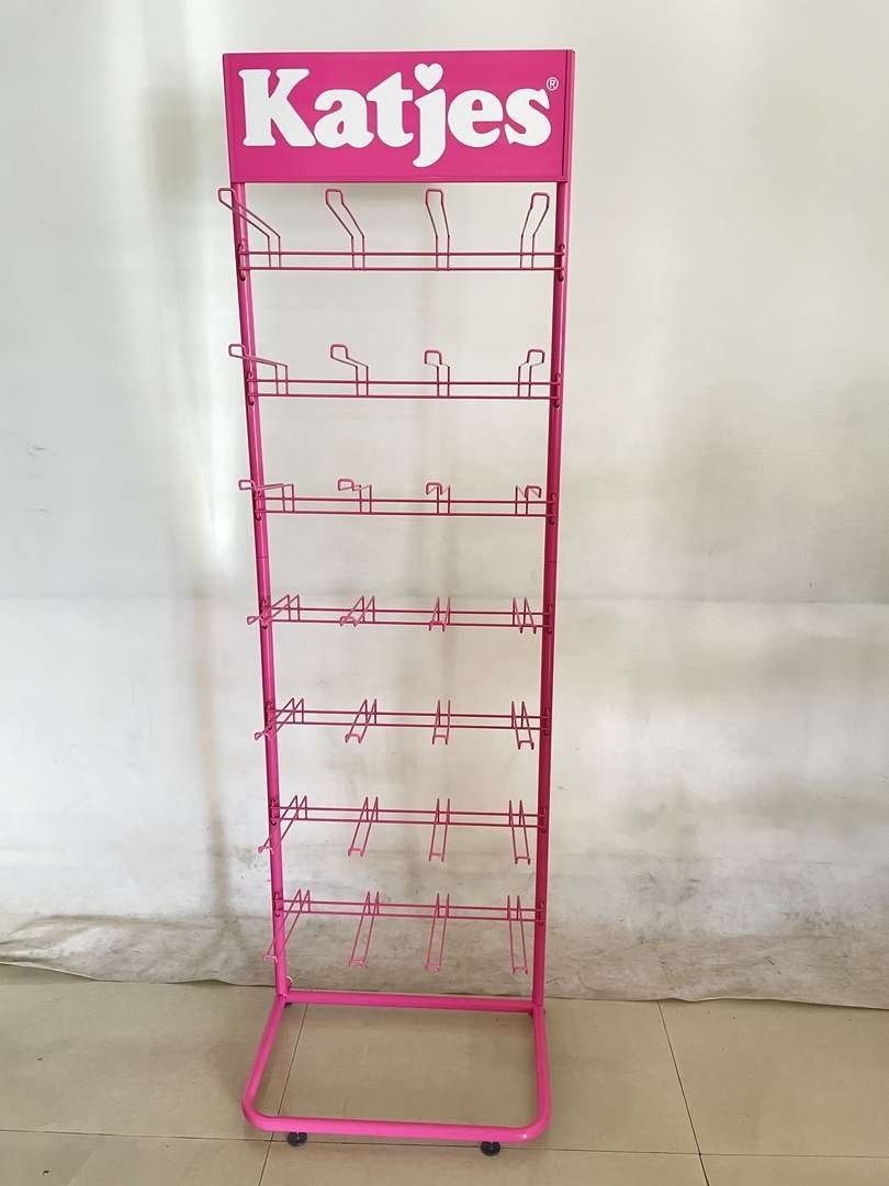 Floor Wire Hook Display Stands for Hanging Items/custom Display Racks Custom Retail Metal Shop Customized Candy Rack Permanent