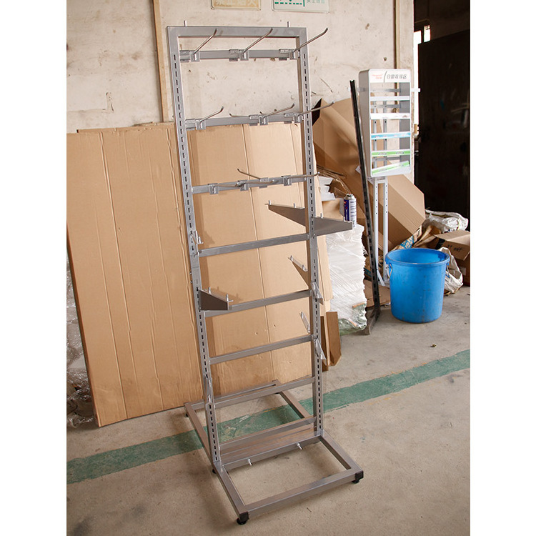 Factory Directly Floor Stand Backpack Rack Metal Clutch Bag And Cosmetic Bag Hooks Hanger Display racks