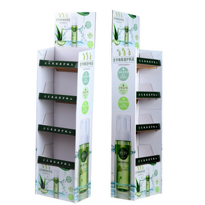 Recyclable Corrugated POP Wine Water Bottle Display Rack Cardboard Display Stand for Cosmetic