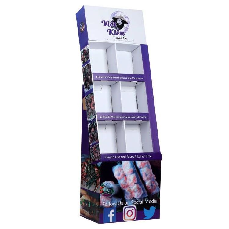 Custom POP Floor Retail Store Product Display Stand Corrugated Cardboard Can Food Beverages Cardboard Display Rack