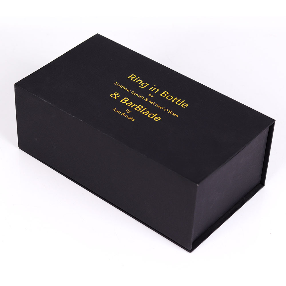 Custom Logo Gift Bracelet Necklace Jewel Packaging Jewellery Boxes Black Flip Top Magnetic Book Shape Jewelry Box