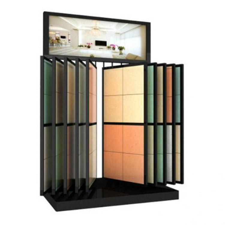 Quality Flooring Stone Tile Display Stand Ceramic Floor Tiles Display Racks for Home Decor Showroom