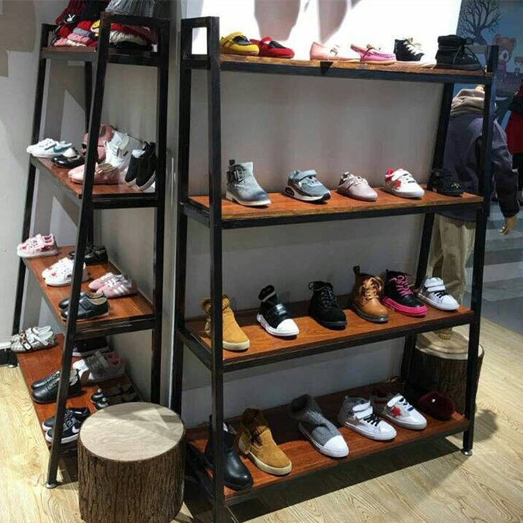 Fashion Creative Boot Shoes Store Free Standing Hanging Rotating Display Rack