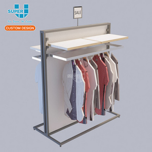 Wholesale China Factory Out Let Retail Store Metal Clothing Display Stand Custom Girl Clothes Floor Stand Shelf