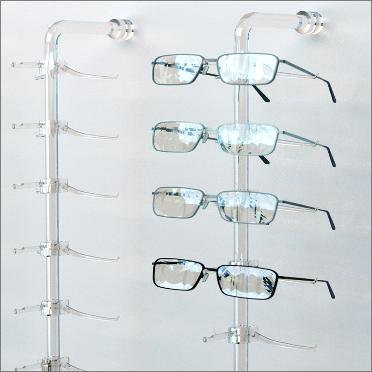 Glasses Holder Eyeglass Display Frame Stand Custom Wall Mounted Eyewear Display Rods