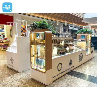 Customized 3D Crystal Mall Kiosk Ideas Mineral Store Showcase Design Jewelry Glass Display Cabinet for Retail Shop