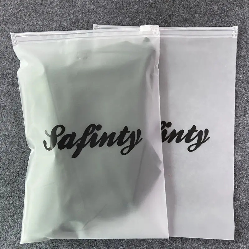 Custom Clear Packing Small Clothes Ziplock Bag Transparent Zipper Frosted Plastic Packaging Frosted Bags