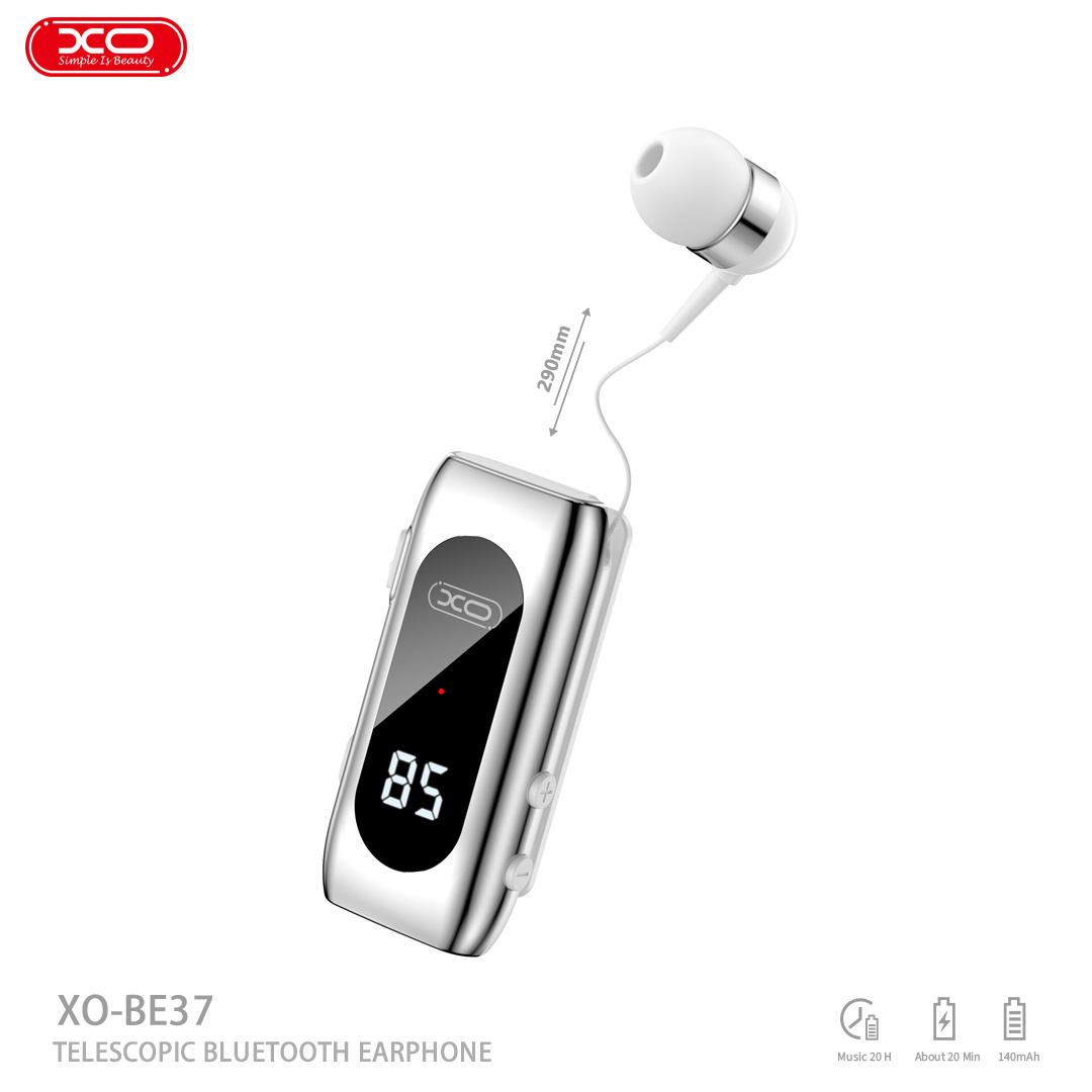 BE37 lavalier stretch type large capacity digital display single-sided bluetooth headset