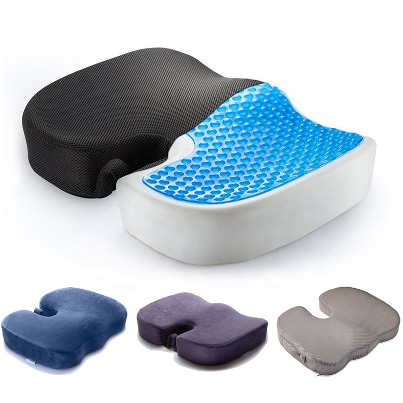 Office Chair Coccyx Orthopedic Cooling  Comfort Silicone Car gel seat cushion