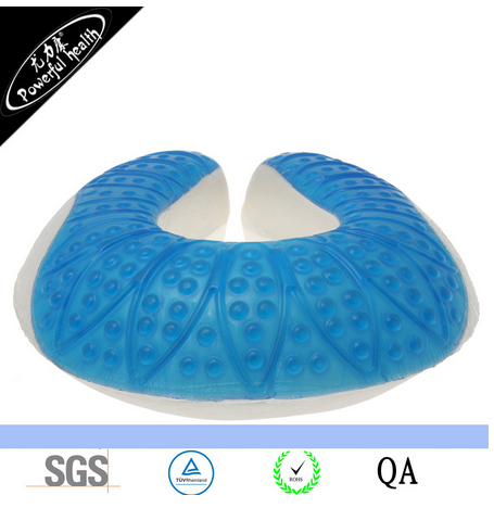 Cool Gel Memory Foam U- Shape Neck Pillow Customized Logo Polybag Woven Smart Pillow Aqua Cooling Visco Elastic Memory Foam