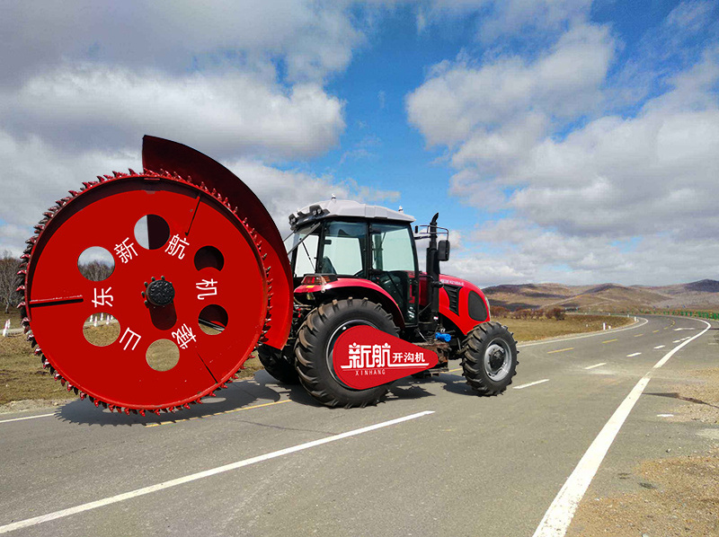 Round disc trencher for tractor Concrete trencher machine