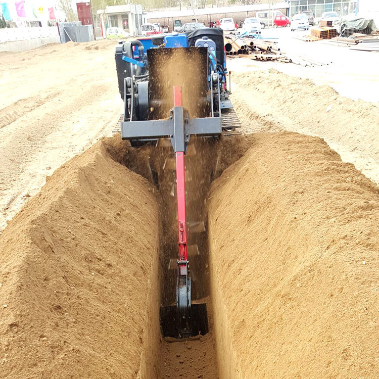 3 point hitch tractor mounted trencher driven pipeline chain ditcher mini chainsaw track trenching hydraulic machine