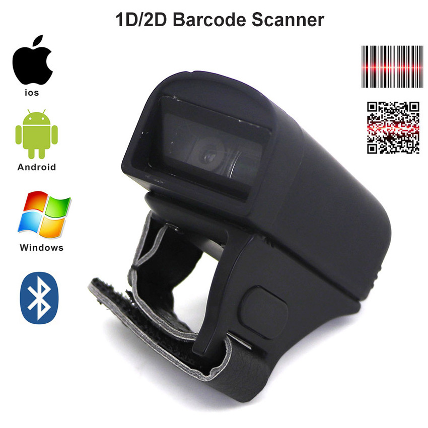 2D Bluetooths Barcode Scanner Fast Scan Speed USB Barcode Reader QR Code Reader PDF417 Use for Supermarket Warehouse