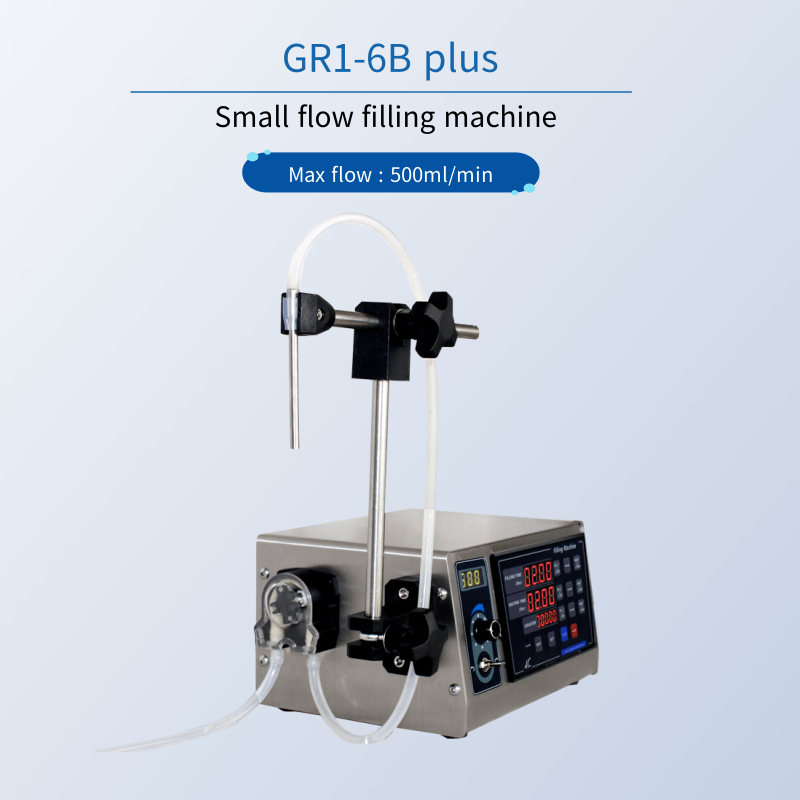 GR1-6B plus  manual alcohol essential oil perfume liquid filling machine small semi-automatic peristaltic pump filling machine