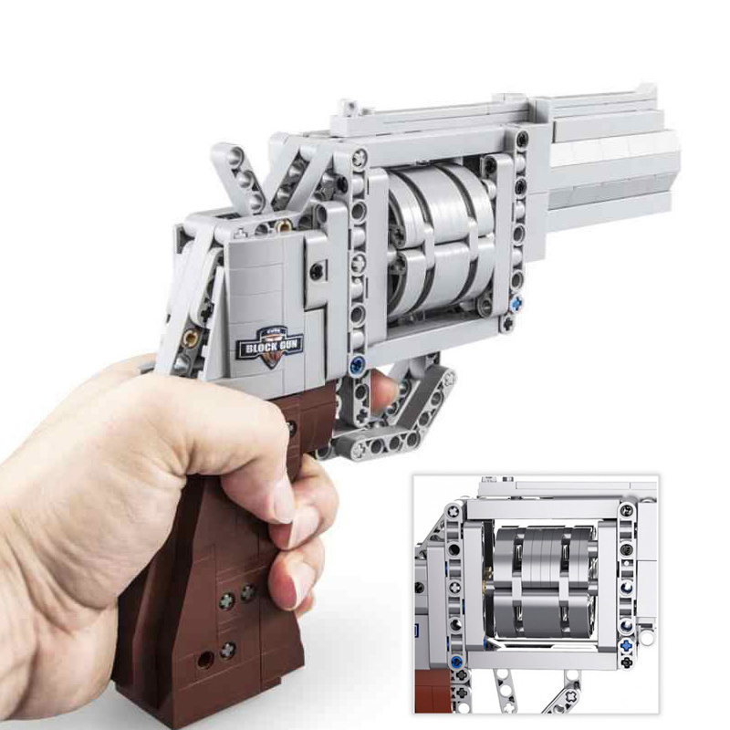 CaDA C81011W Revolver Gun Shooting Bullet Brick set DIY Building Block Toy Gun