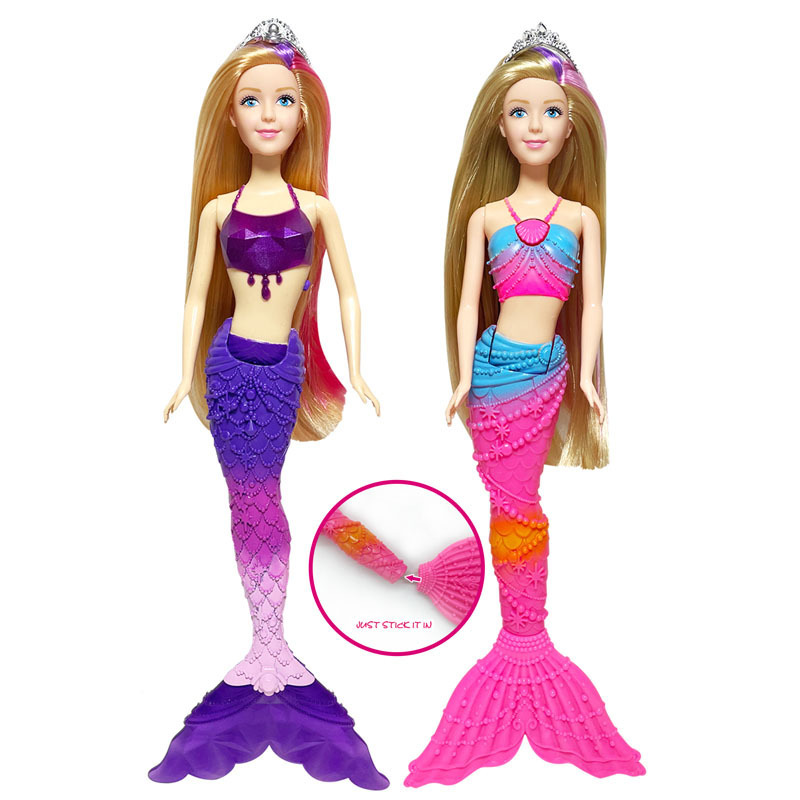 Mermaid Princess 11.5CH 2PCS Beauty Doll Set Play House Toy Fashion Lovely Dress Up Toy