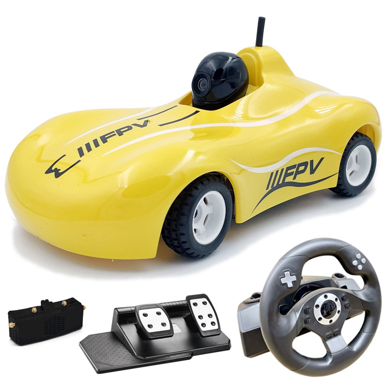 WiFi FPV Spy Car with Real-Time Camera HDMI Digital Image Transmission VR Camera Car(Pedal/Steering Wheel)