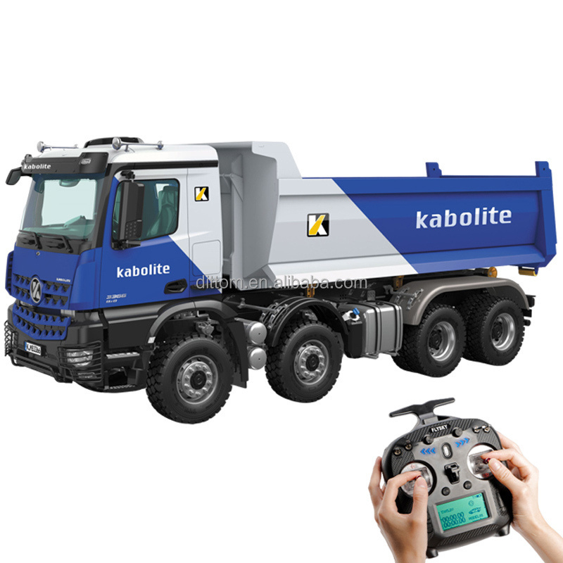 Kabolite K3365 K3366 1/14 8X8 RC Hydraulic Roll Off Dumper RTR Metal Truck Tipper K3366 Model Car Outdoor Toys