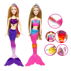 Mermaid Princess 11.5CH 2PCS Beauty Doll Set Play House Toy Fashion Lovely Dress Up Toy