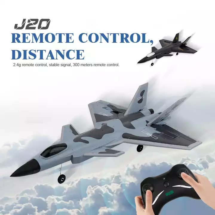 Wireless RC Fighter Glider Toy J20 FX830 Veyron Plane EPP Foam Anti-collision Airplane for Kids