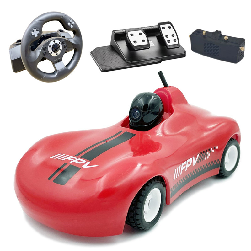 WiFi FPV Spy Car with Real-Time Camera HDMI Digital Image Transmission VR Camera Car(Pedal/Steering Wheel)