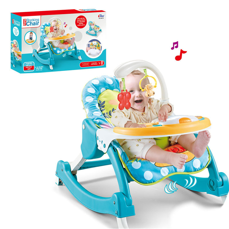 Musical Baby Toddler Stroller Baby Rocking Chair Dining Table Baby Rocker Chair with Bed lamp Piano Toys