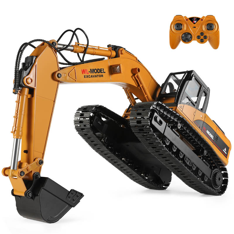 WLtoys 16800 1/16 Rc Excavator Truck 2.4G 23CH Rc Metal Digger Excavator Machine Model with LED Lights&Smoke