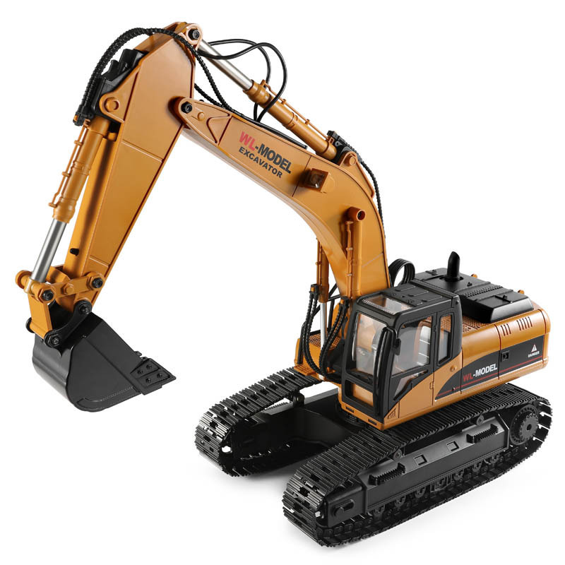 WLtoys 16800 1/16 Rc Excavator Truck 2.4G 23CH Rc Metal Digger Excavator Machine Model with LED Lights&Smoke