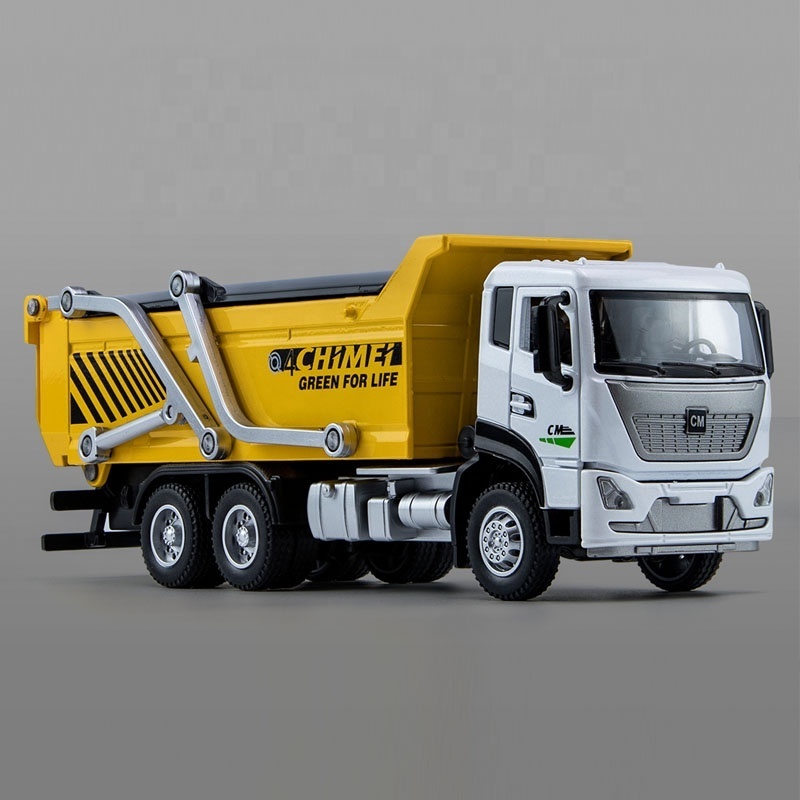 1:32scale Diecast Metal City Muck Truck Model Car Simulation Alloy City Transport Cart Series Model with Lights&Sounds